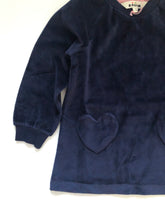 Load image into Gallery viewer, NWT Mini Boden Velour Heart Pocket Tunic
