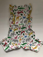 Load image into Gallery viewer, NWOT Mini Boden Jersey Ruffle Romper
