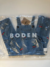 Load image into Gallery viewer, NWT Mini Boden Embroidered Denim Overalls
