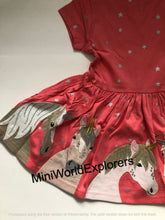 Load image into Gallery viewer, NWT Mini Boden Jersey Unicorn Applique Dress
