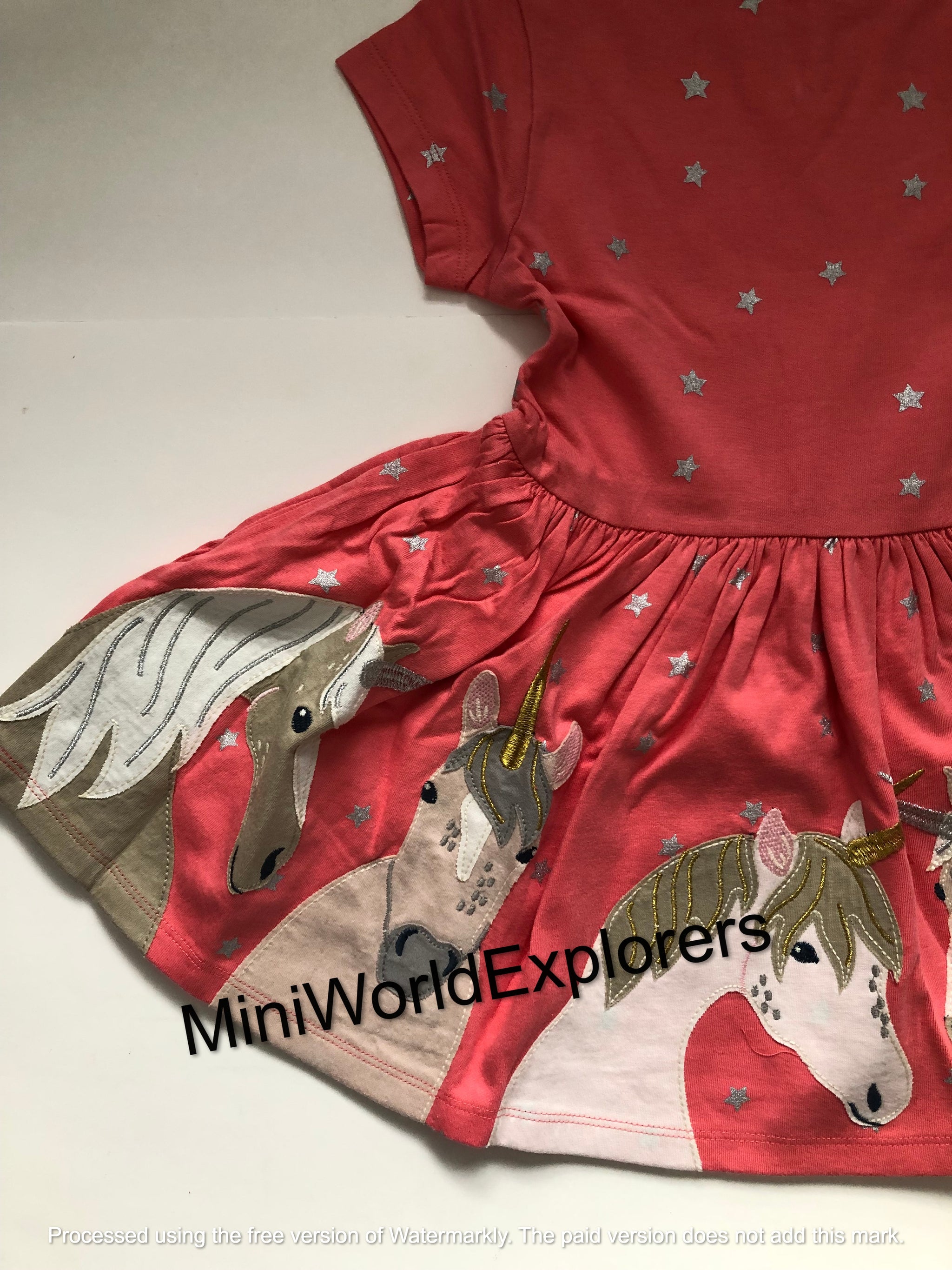 NWT Mini Boden Jersey Unicorn Applique Dress – Mini World Explorers