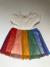 Load image into Gallery viewer, NWOT Hanna Andersson Short Sleeve Rainbow Tulle Dress
