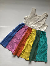 Load image into Gallery viewer, NWOT Hanna Andersson Rainbow Paneled Skater Dress with Pockets
