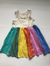 Load image into Gallery viewer, NWOT Hanna Andersson Rainbow Paneled Skater Dress with Pockets
