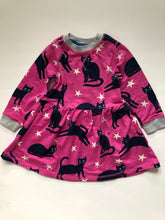 Load image into Gallery viewer, NWOT Mini Boden Pink Halloween Cats Sweatshirt Dress
