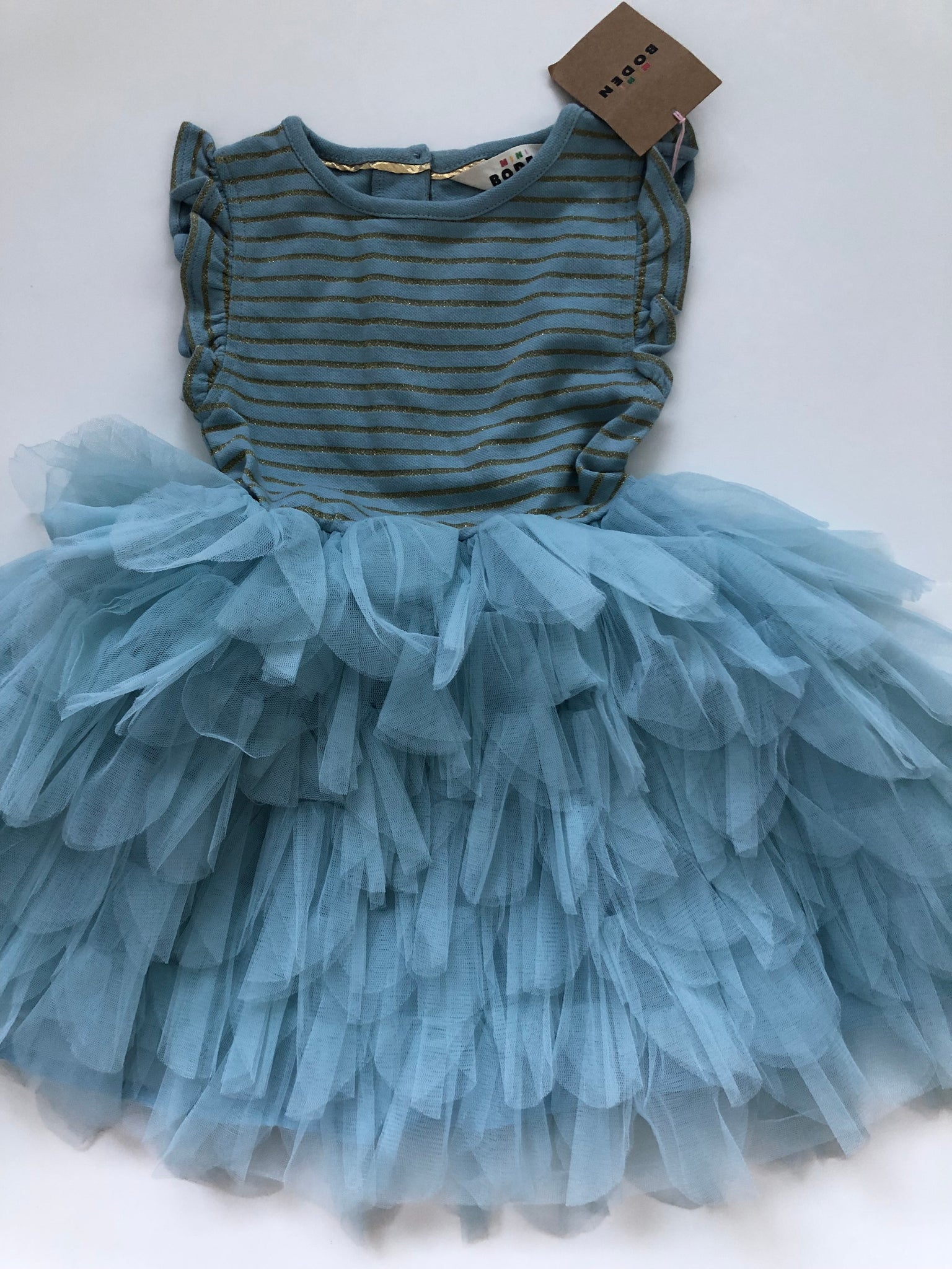 Boden Girls Vintage Blue Petal Skirt Tulle Dress
