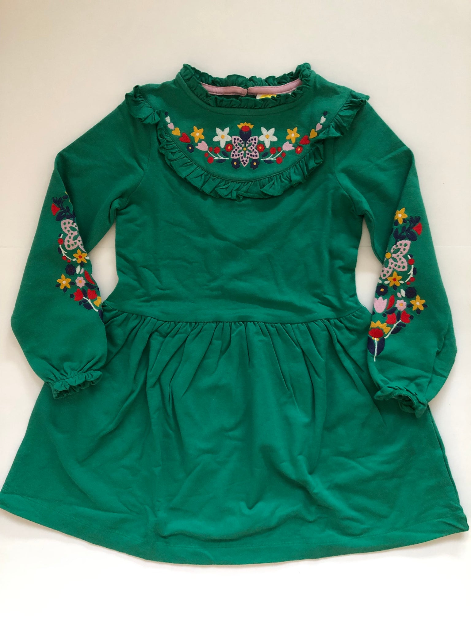 boden green embroidered dress Ava Cotton Midi Dress - Green Broderie