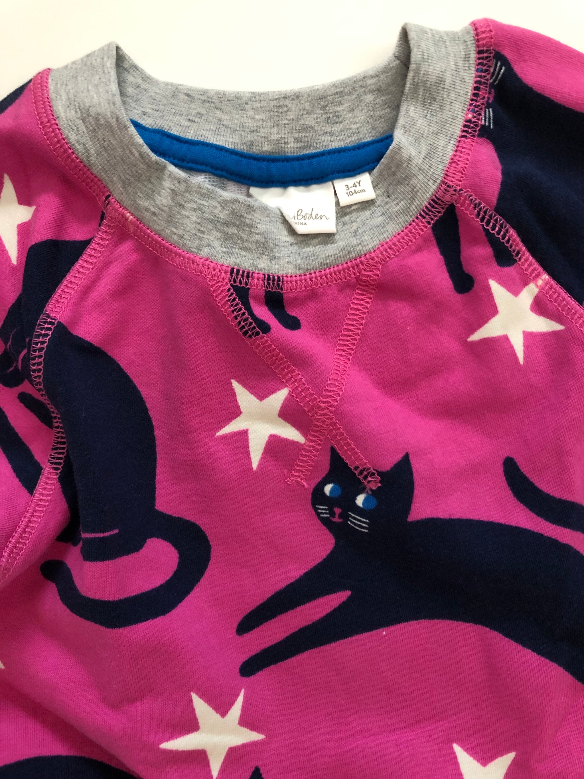 mini boden cat dress Mini Boden Kids' Fun Cat Print Cotton Jersey Dress In Light Purple Cats