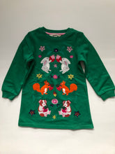 Load image into Gallery viewer, NWOT Mini Boden Cosy Appliqué Sweatshirt Dress
