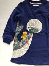 Load image into Gallery viewer, NWOT Mini Boden Cosy Appliqué Sweatshirt Dress
