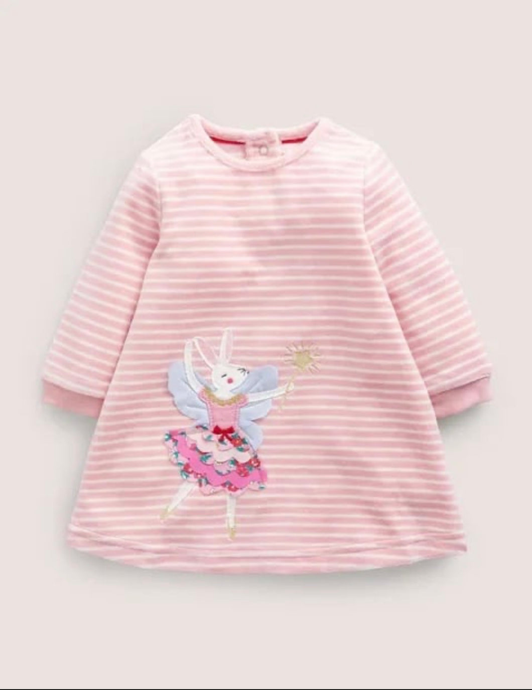 NWOT Mini Boden Appliqué Velour Dress