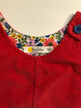 Load image into Gallery viewer, VGUC Vintage Mini Boden Strawberry Pockets Cord Pinnie

