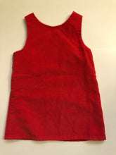 Load image into Gallery viewer, VGUC Vintage Mini Boden Strawberry Pockets Cord Pinnie
