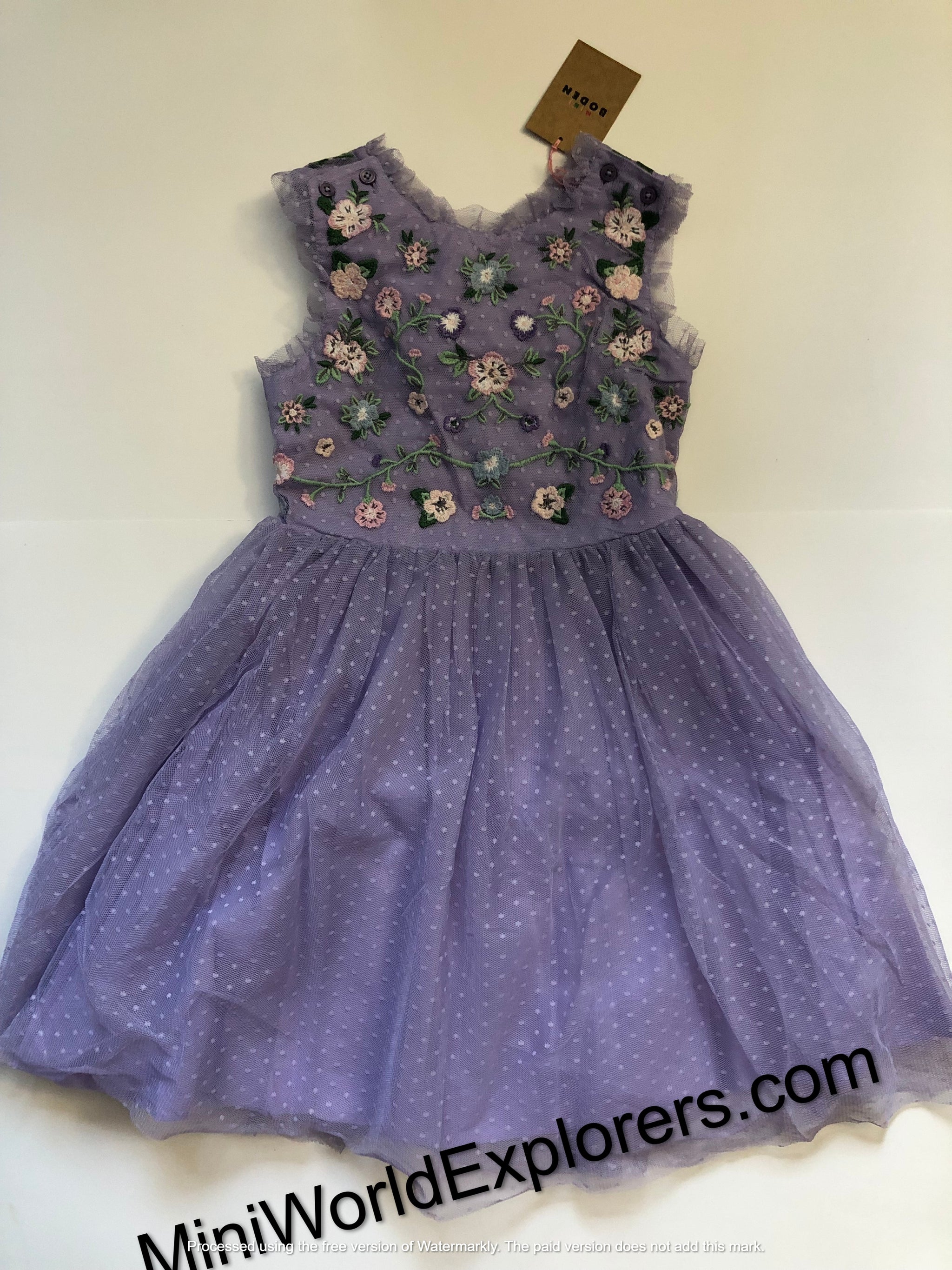 NWT Mini Boden Tulle Cross-Back Dress – Mini World Explorers