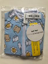 Load image into Gallery viewer, NWT Little Sleepies Blue Breakfast Buddies Zippy
