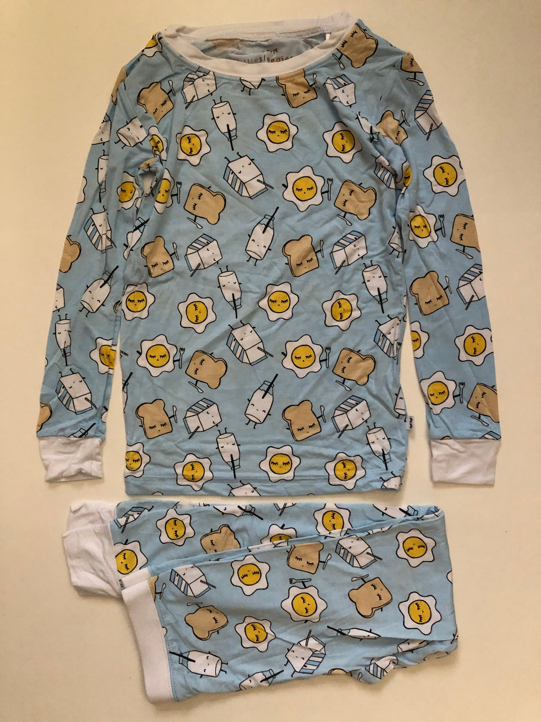 NWOT Little Sleepies Blue Breakfast Buddies Two-Piece Pajama Set