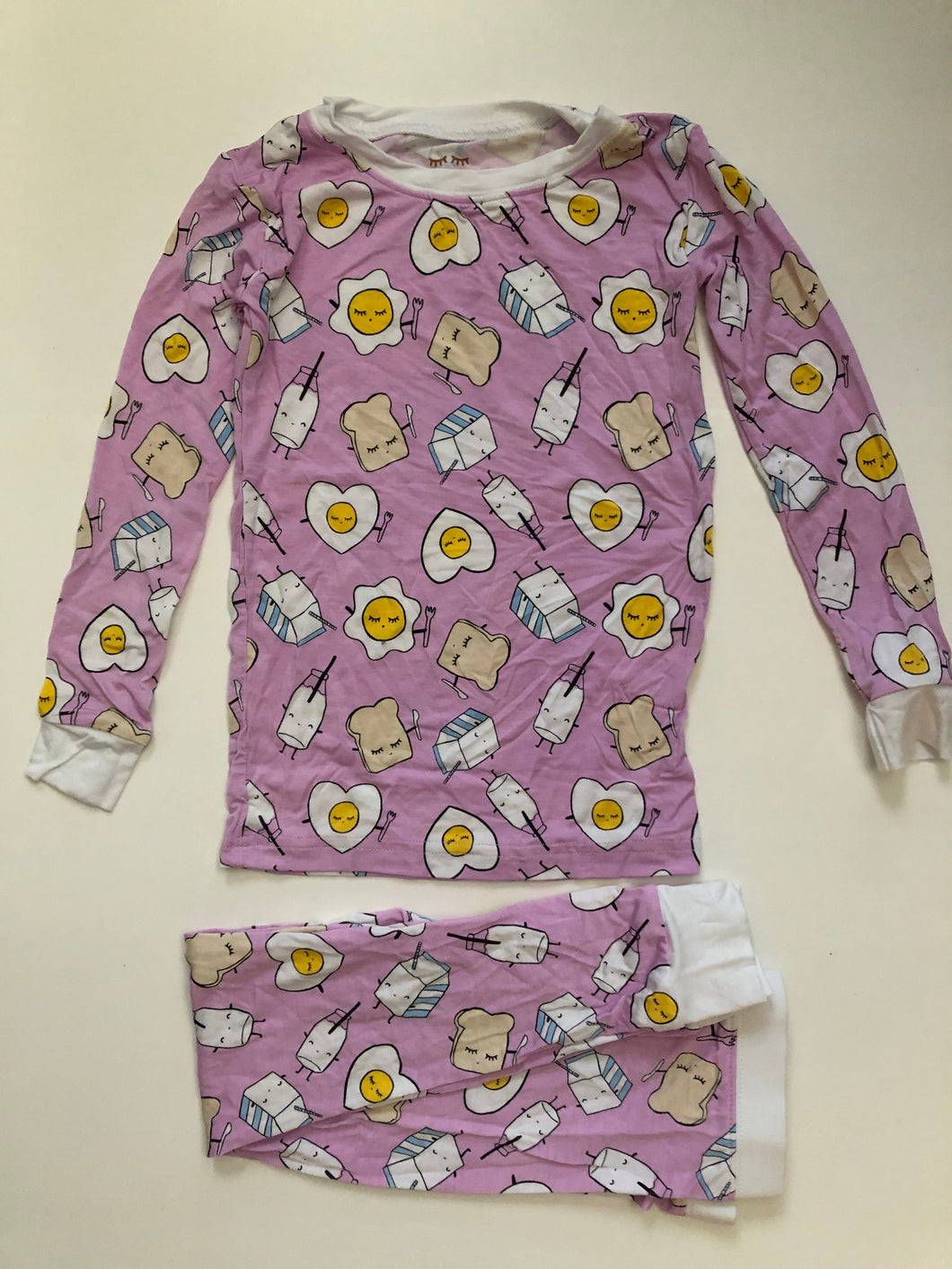 NWOT Little Sleepies Pink Breakfast Buddies Two-Piece Pajama Set