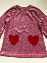 Load image into Gallery viewer, NWOT Mini Boden Velour Heart Pocket Tunic
