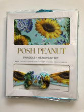 Load image into Gallery viewer, NWT Posh Peanut Infant Swaddle and Headwrap Set
