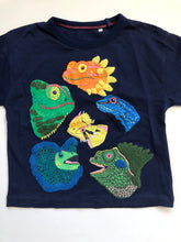 Load image into Gallery viewer, NWOT Mini Boden Short Sleeve Bouclé Lizard T-shirt
