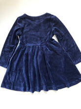 Load image into Gallery viewer, NWOT Mini Boden Twirly Velour Appliqué Dress
