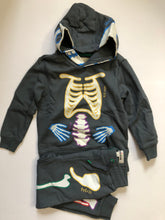 Load image into Gallery viewer, NWOT Mini Boden Glow Printed Skeleton sweatshirt(2-3Y) and Joggers(3Y) set
