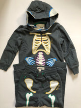 Load image into Gallery viewer, NWOT Mini Boden Glow Printed Skeleton sweatshirt(2-3Y) and Joggers(3Y) set
