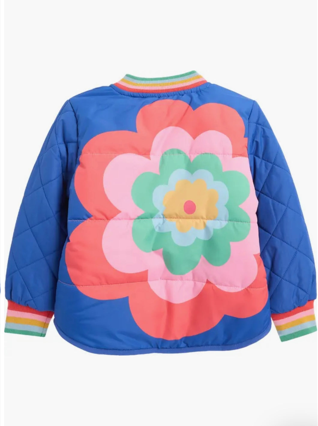 NWT Mini Boden Fun Quilted Bomber Jacket