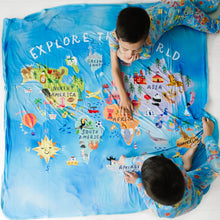 Load image into Gallery viewer, NWT Little Sleepies Around The World Large Cloud Blanket
