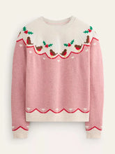 Load image into Gallery viewer, NWOT Boden Edie Fair Isle Robins Sweater
