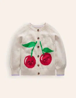 NWOT Mini Boden Fun Logo Cardigan