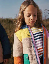 Load image into Gallery viewer, NEW Mini Boden Quilted Borg Fleece Hooded Jacket
