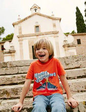 Load image into Gallery viewer, NWOT Mini Boden Educational Textured Fact T-Shirt
