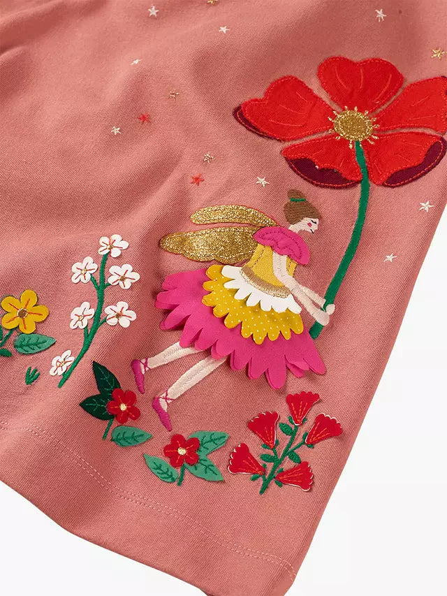 NWOT Mini Boden Fairy Applique Jersey Dress