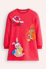 Load image into Gallery viewer, NWOT Mini Boden Ida Sweatshirt Appliqué Dress
