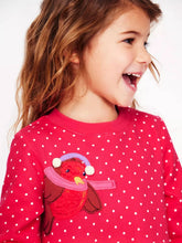 Load image into Gallery viewer, NWOT Mini Boden Ida Sweatshirt Appliqué Dress
