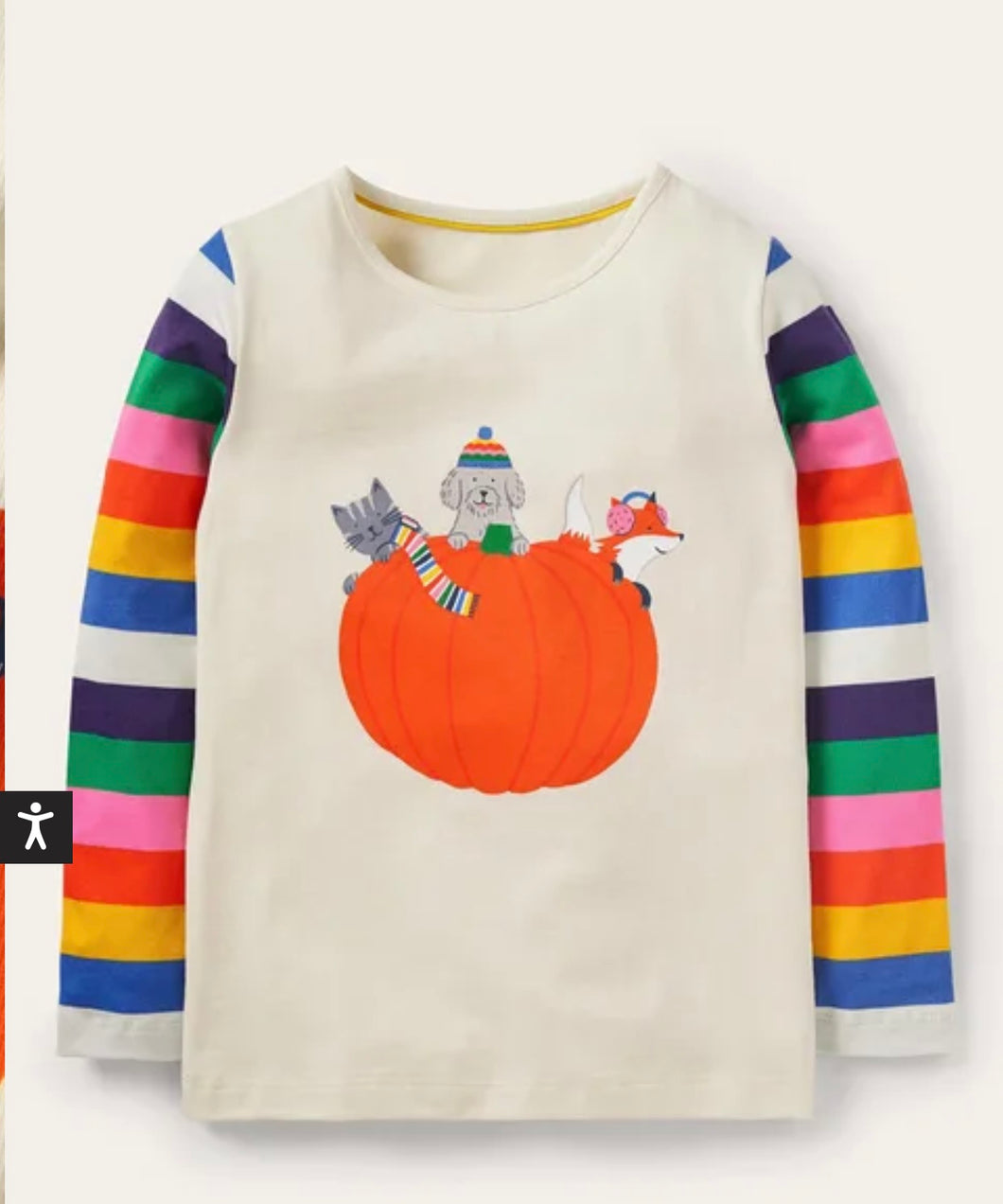 NWT Mini Boden Hotchpotch Halloween Animal T-shirt  🎃👻