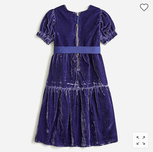 Load image into Gallery viewer, NWT J Crew Girls&#39; puff-sleeve velvet party dress
