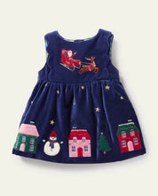 Load image into Gallery viewer, NWOT Mini Boden Velvet Scene Pinnie
