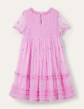 Load image into Gallery viewer, NWT Mini Boden Lilac Floral Tiered Tulle Dress
