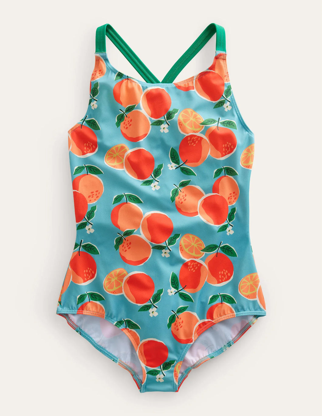 NWT Mini Boden Cross-back Printed Swimsuit