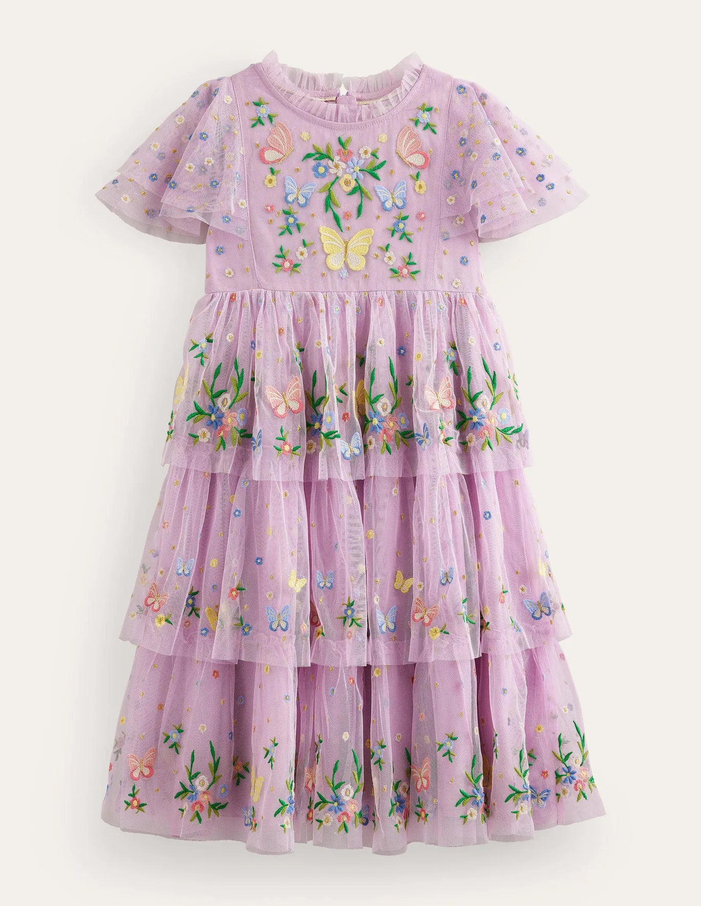 Mini Boden Kids' Embroidered Tulle Dress in Pale Sweet Pea Purple at Nordstrom, Size 2-3Y Mini Boden Kids' Embroidered Tulle Dress in Pale Sweet Pea Purple at Nordstrom, Size 2-3Y