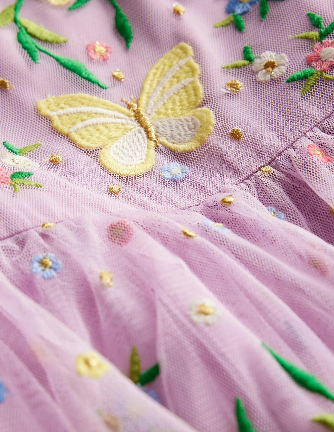 Mini Boden Kids' Embroidered Tulle Dress in Pale Sweet Pea Purple at Nordstrom, Size 2-3Y Mini Boden Kids' Embroidered Tulle Dress in Pale Sweet Pea Purple at Nordstrom, Size 2-3Y