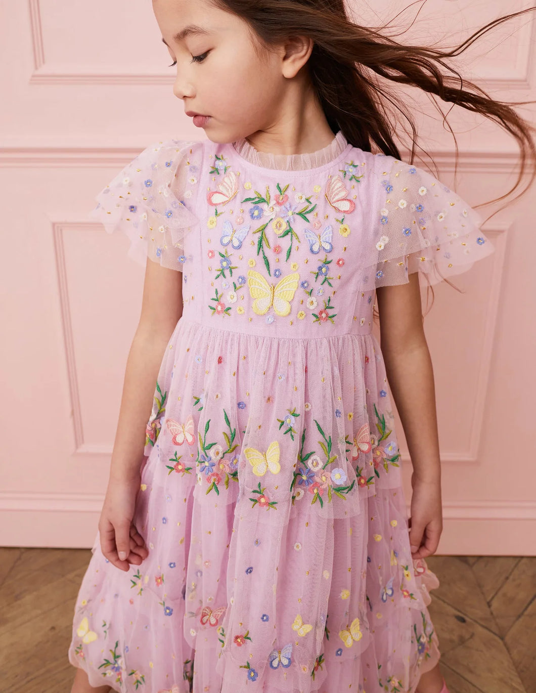 NWT Mini Boden Tulle Embroidered Party Dress Mini World Explorers NWT Mini Boden Tulle Embroidered Party Dress Mini World Explorers