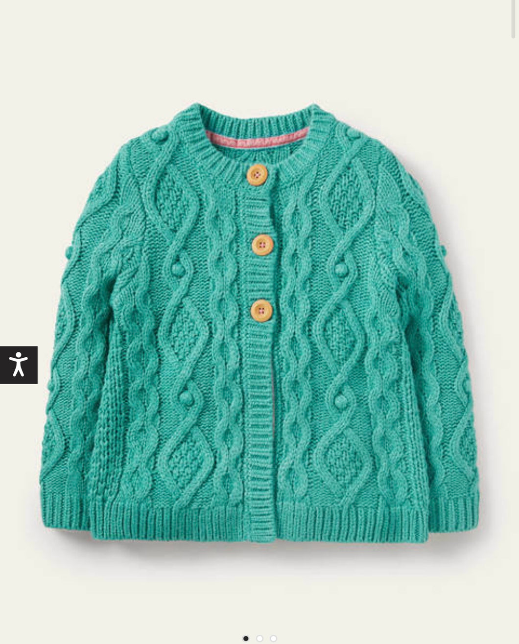 NWT Mini Boden Cable Cardigan