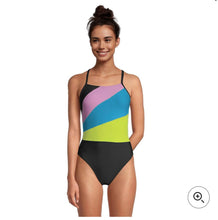 Load image into Gallery viewer, NWT Speedo Radiating Splice Onepiece  Training Swimsuit
