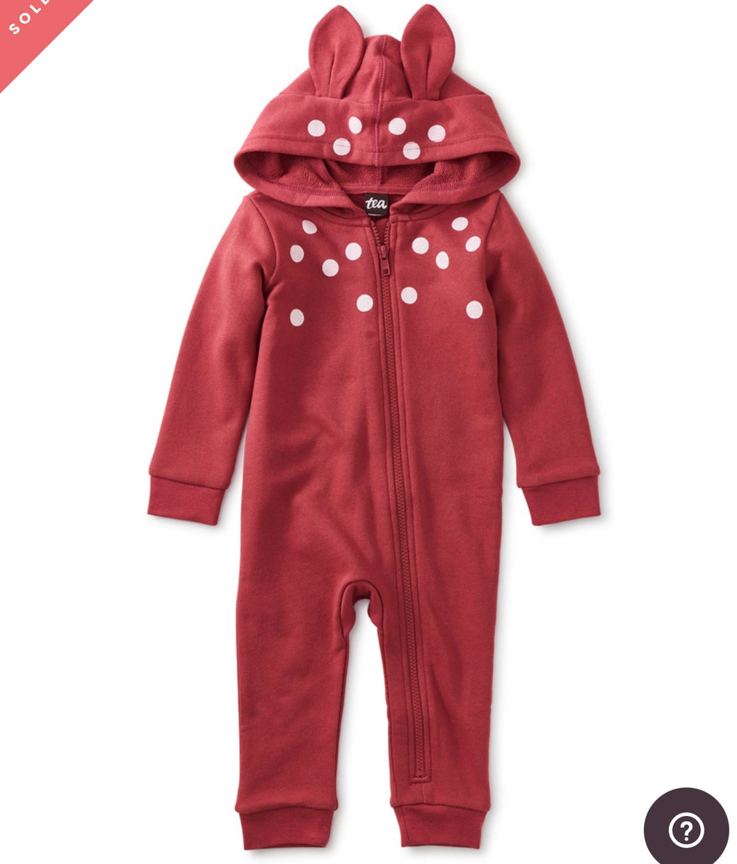NWT Tea Collection My Deer Hooded Baby Romper