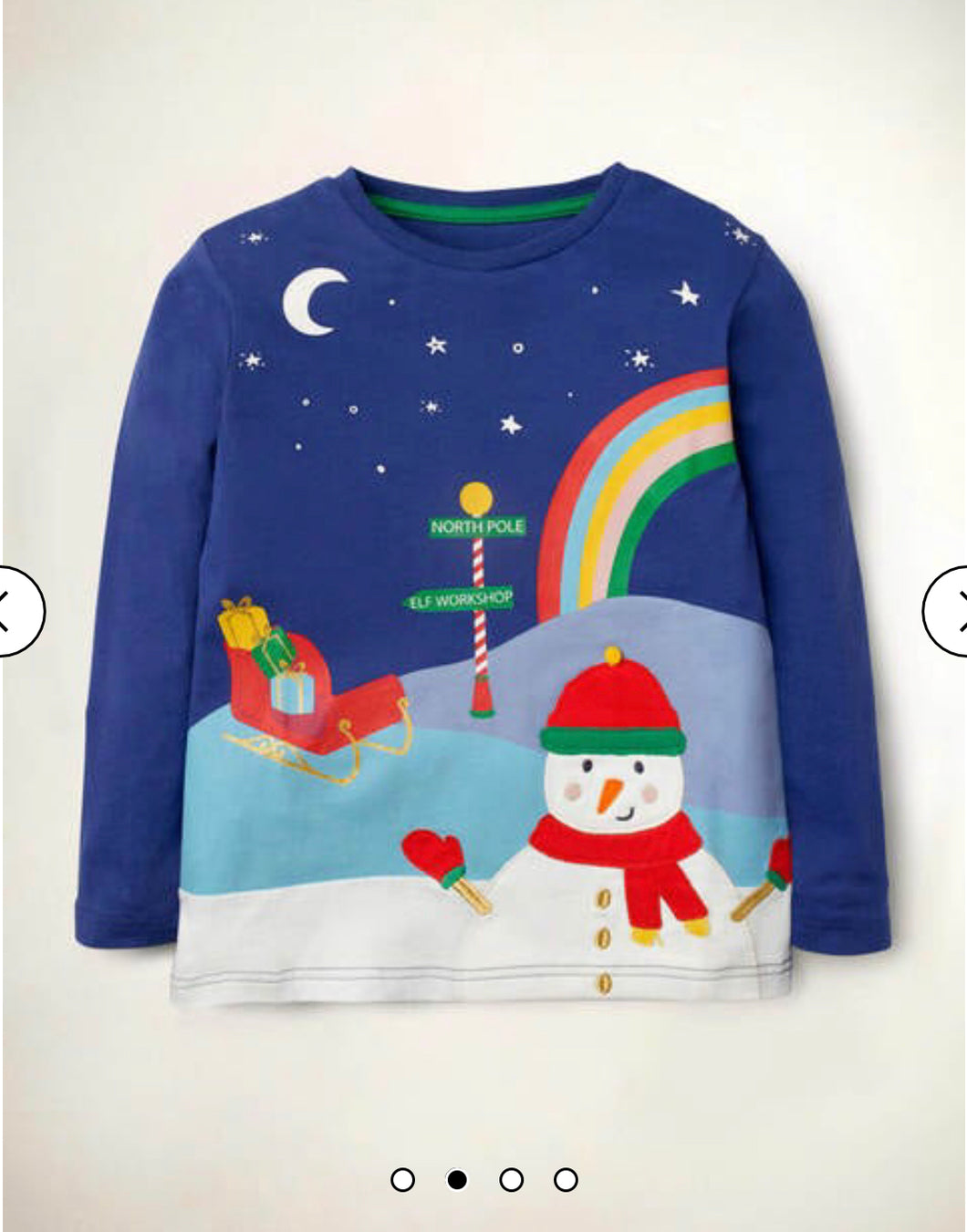 NWT Mini Boden Christmas Scene T-Shirt
