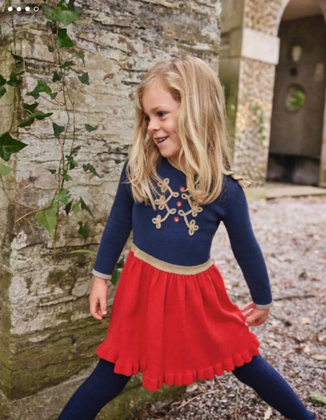 NWT Mini Boden Trim Detail Knitted Dress