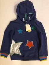 Load image into Gallery viewer, NWT Mini Boden Cosy Foil Star Appliqué Hoodie
